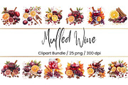 Mulled Wine Clipart Bundle, an Illustration by Mashimara (Thumbnail 1 of 4)