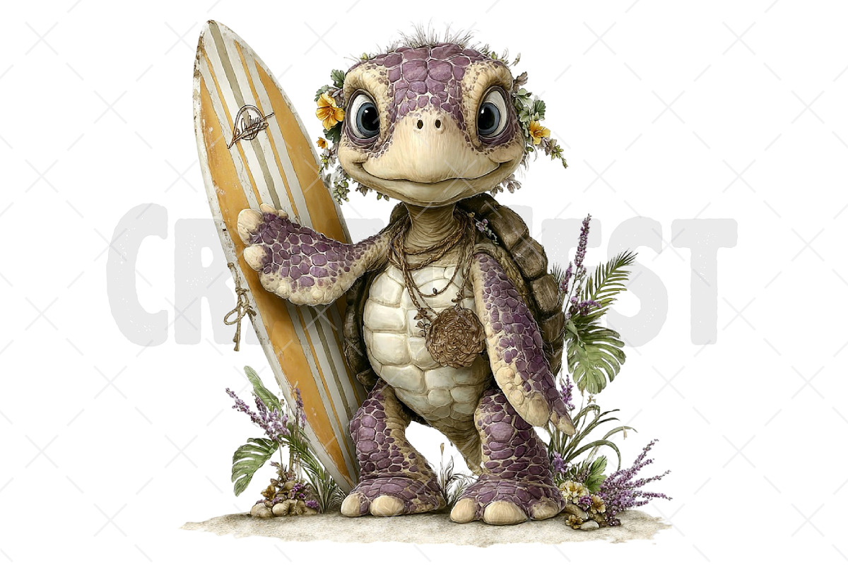 Summer Sea Turtle Clipart, an Illustration by Craft Nest (Photo 12 of 12)