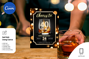 Whiskey 40th Birthday Invitation, an Invitation Template by Earth5168 (Thumbnail 6 of 9)