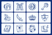 Pirate Doodle Icon Set, an Outline Icon by Vectors Market (Thumbnail 6 of 8)