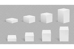 Cubes 3d realistic and box cube, an Object Illustration by winwin.art