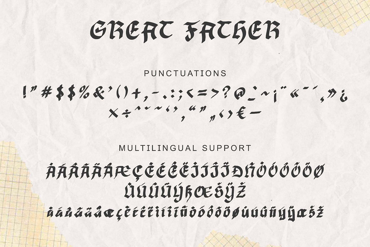 Great Father, a Blackletter Font by Yoga Letter (Photo 6 of 6)