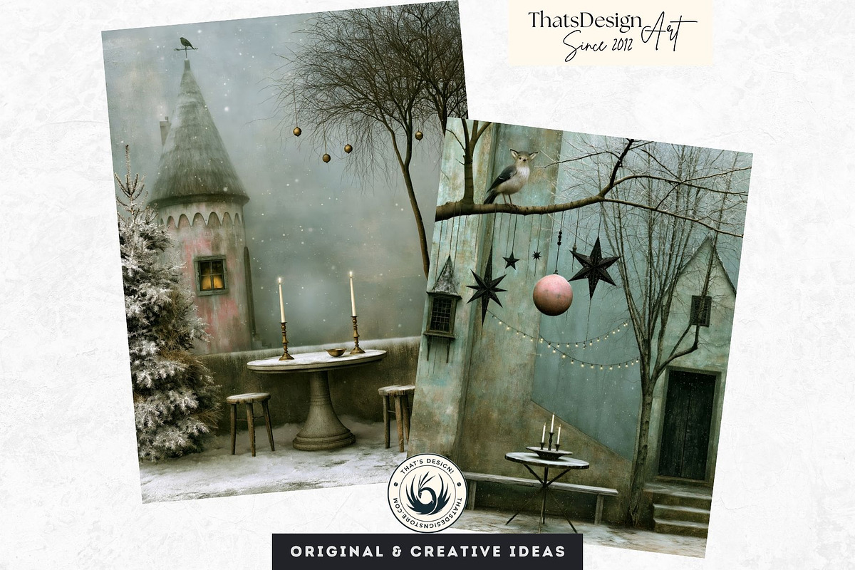Surreal Moody Christmas Backdrops, a Background Graphic by ThatsDesignArt (Photo 12 of 15)