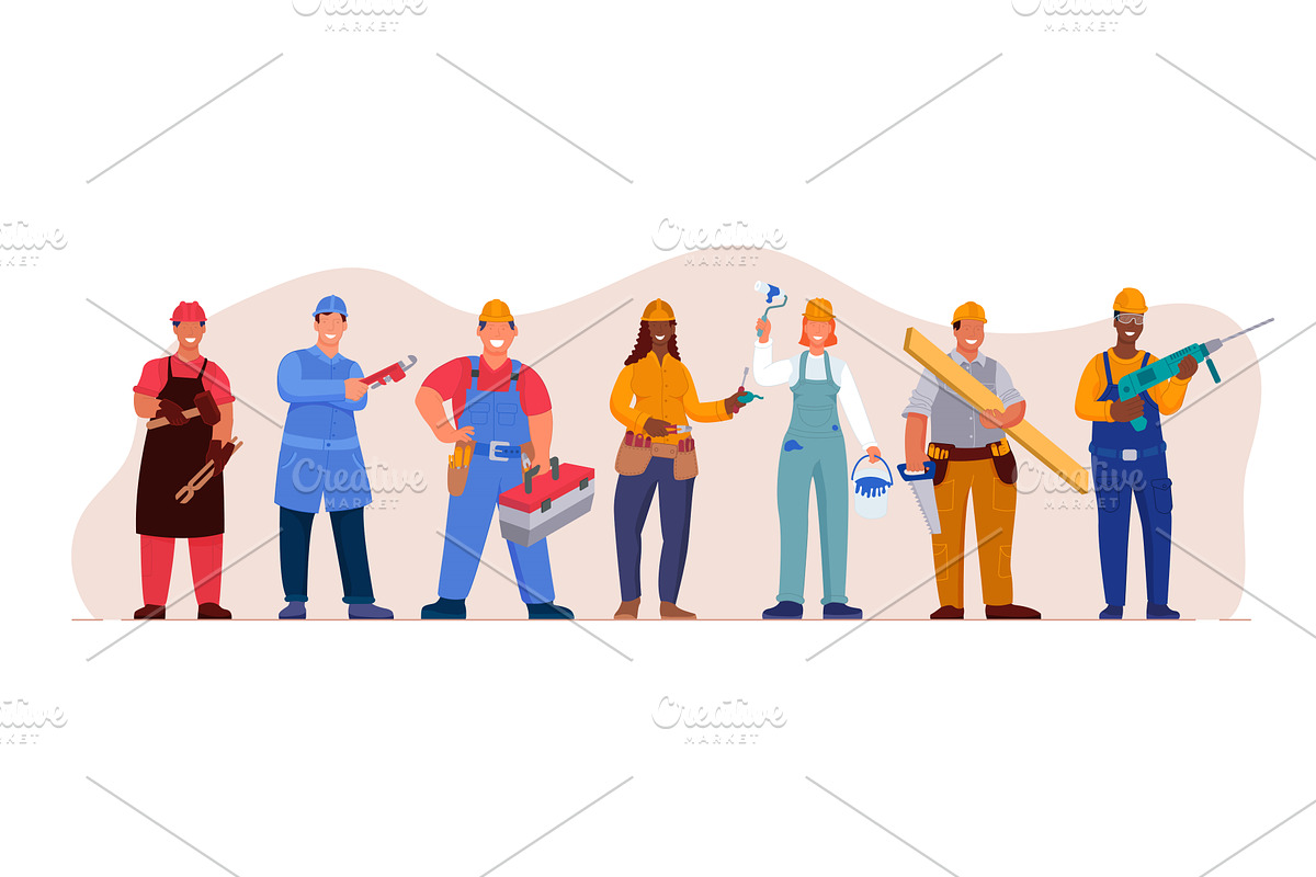 Professional technician worker, an Illustration by studioworkstock