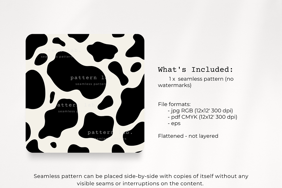 Cow Seamless Pattern pdf jpg eps, a Pattern Graphic by PatternLab.