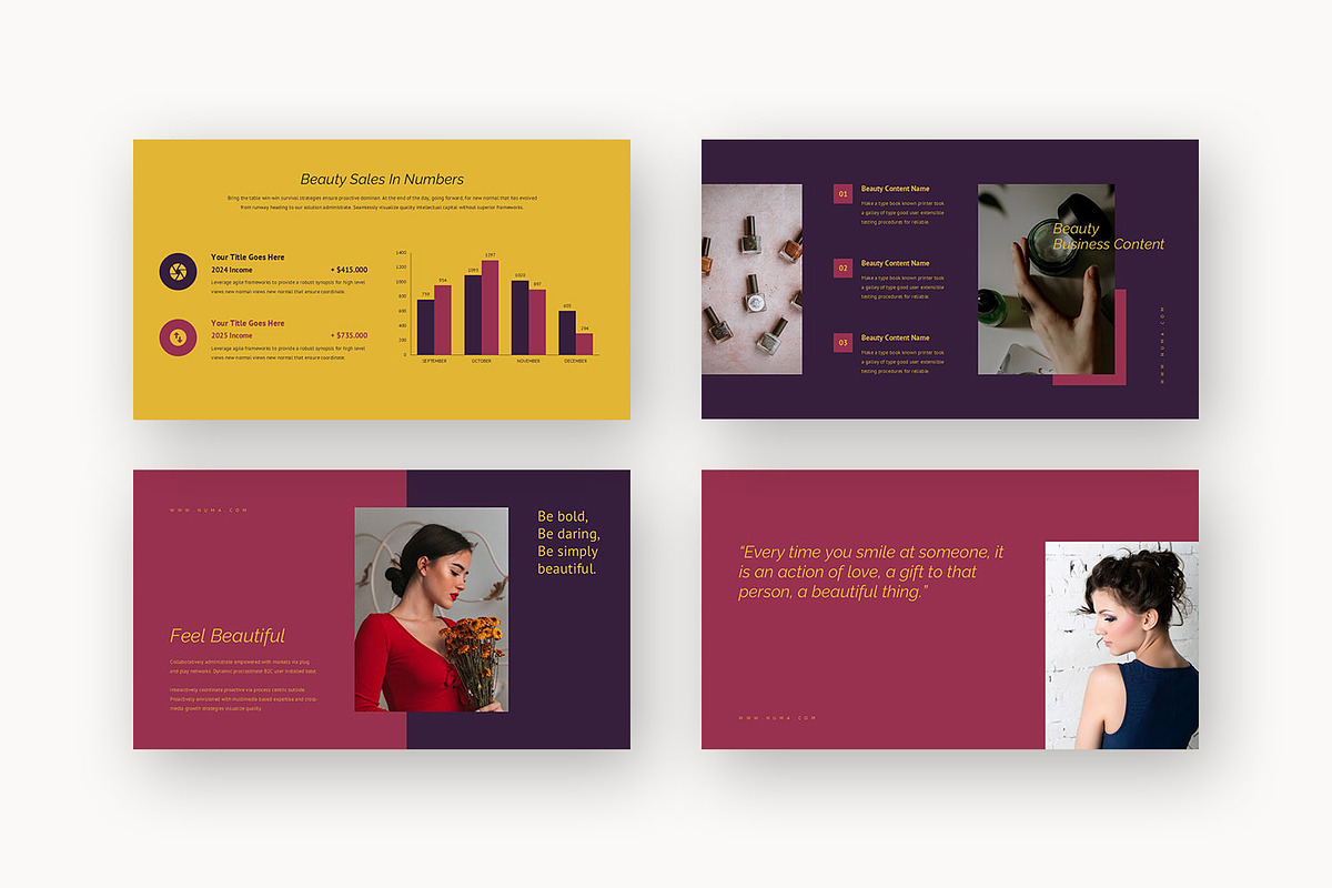 Numa : Beauty Brand Google Slides, a Presentation Template by Punkl Camp (Photo 13 of 16)