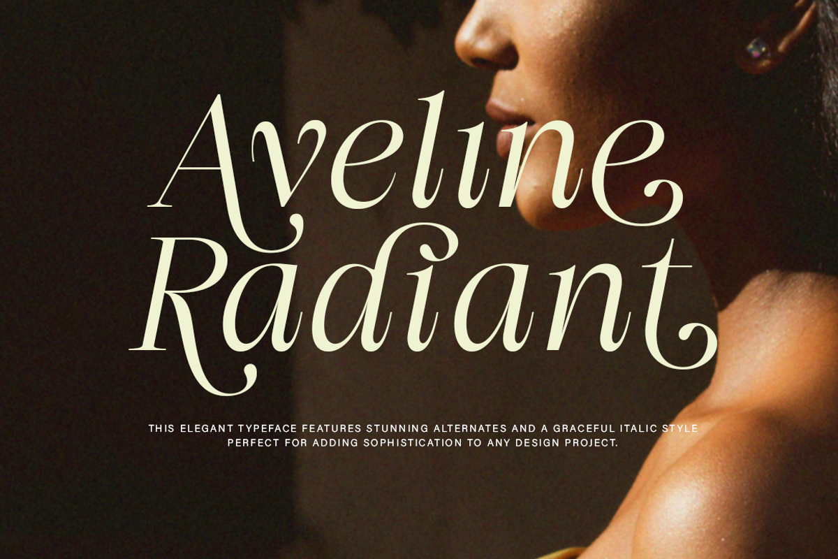 Aveline Radiant, a Serif Font by InkwellTypeCo (Photo 1 of 14)