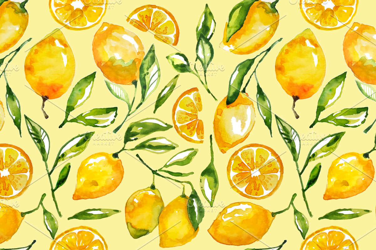 Lemon slice pattern, a Pattern Graphic by SuperNata (Photo 2 of 3)