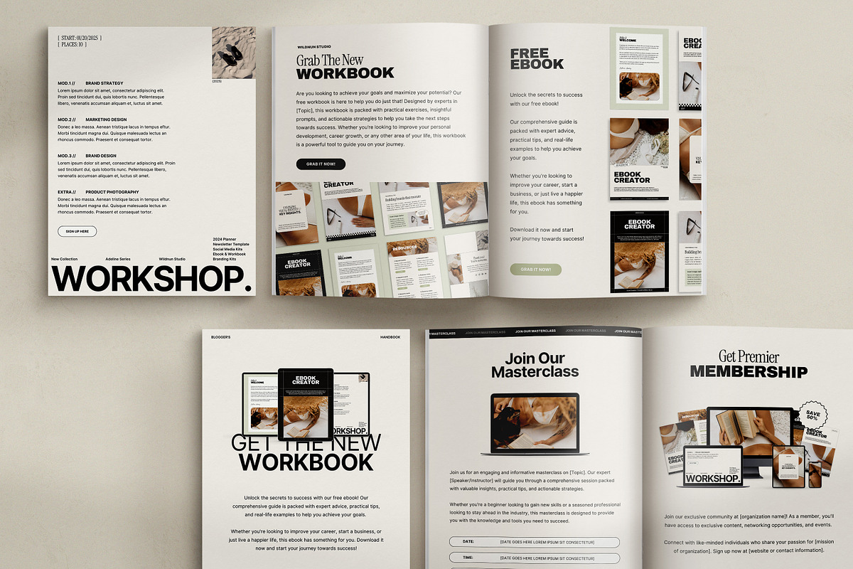 ADE / 2in1 Ebook & Workbook Kit, a Magazine Template by Wildnun Studio (Photo 17 of 46)