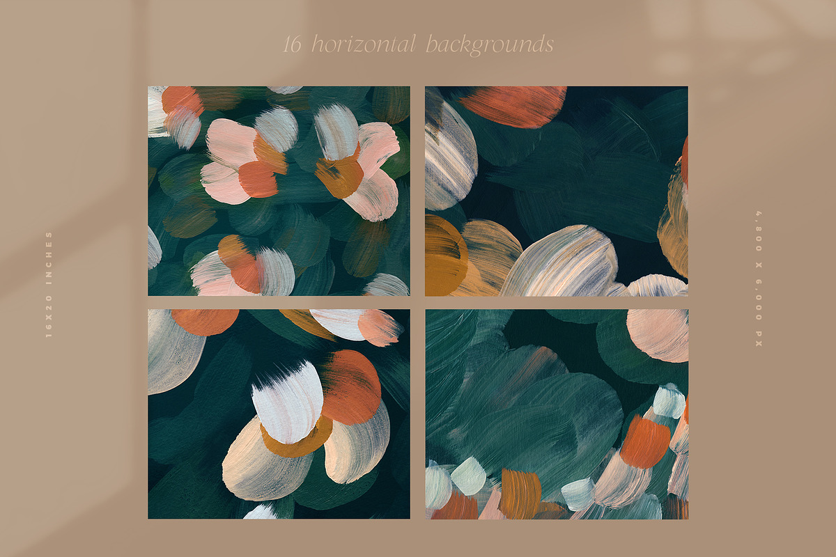 January Abstract Painted Backgrounds, a Texture Graphic by Basia Stryjecka (Photo 11 of 15)