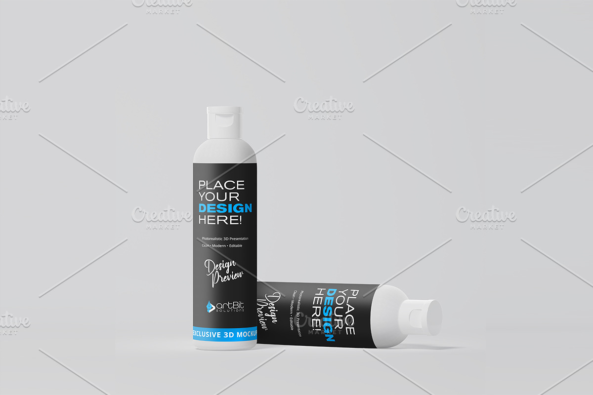 Cosmetic Bottle Mockup Set, a Cups & Container Mockup by artBit Design Studio (Photo 4 of 10)