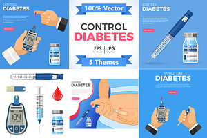 Control Your Diabetes Concepts, a Healthcare Illustration by TAlex