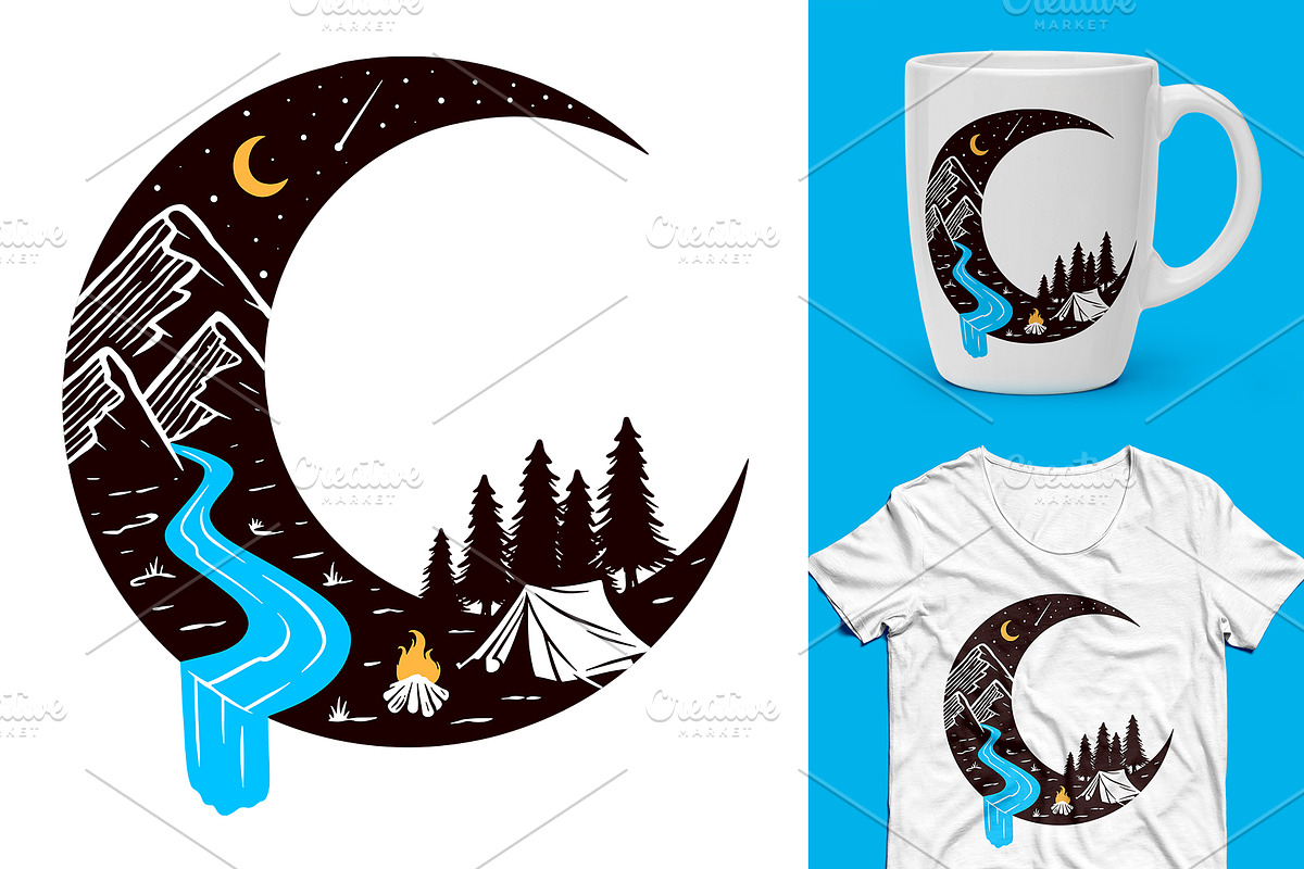 25 in 1 Bundle - Beach & Mountain, a Seasonal Illustration by gunaonedesign (Photo 8 of 21)