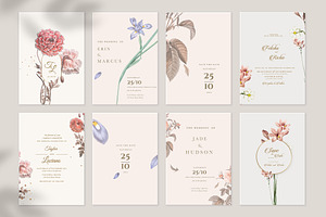 40 Minimalist Floral Wedding Cards