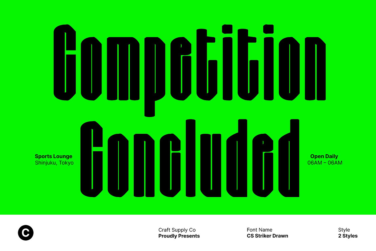 CS Striker Drawn, a Sans Serif Font by Craft Supply Co. (Photo 6 of 8)