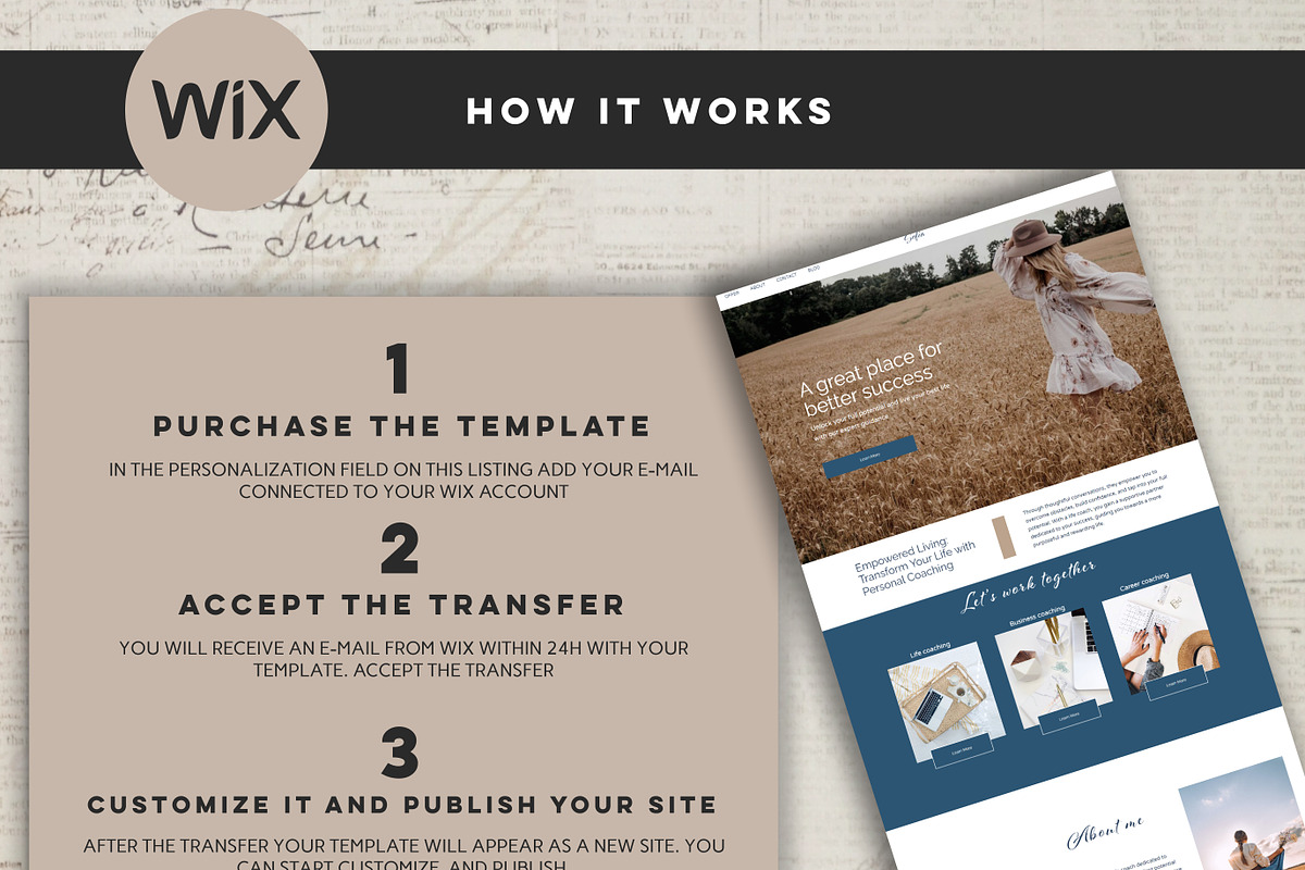Premium Wix Template  Life Coaching, a Wix Template by Design House (Photo 15 of 20)