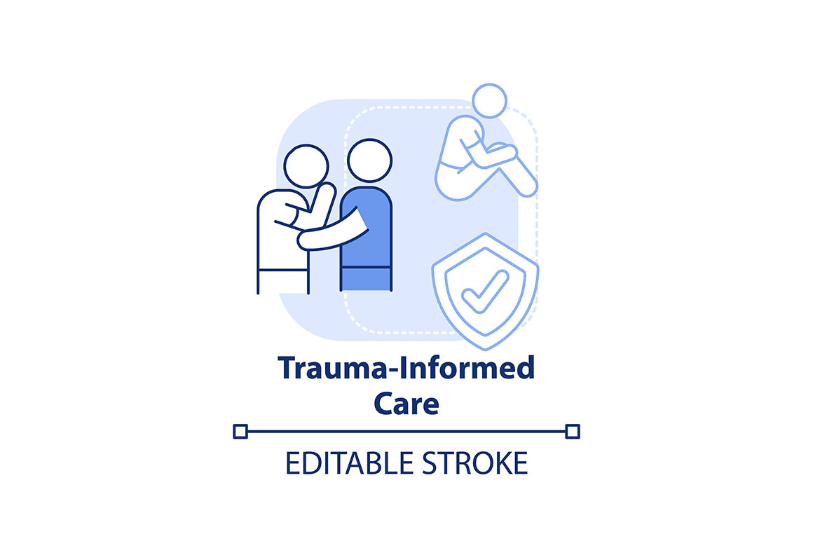 Trauma informed care light icon, an Outline Icon by bsd studio ...