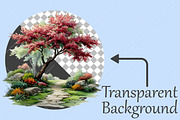 Whimsical Spring Landscape Clipart, a Seasonal Illustration by Canvas Craft (Thumbnail 2 of 10)