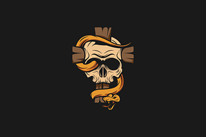 Vector Skull Head Logo Design