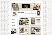 Modern Beige Etsy Shop Kit Template, a Branding & Logo Template by Anna Design Studio (Thumbnail 1 of 8)