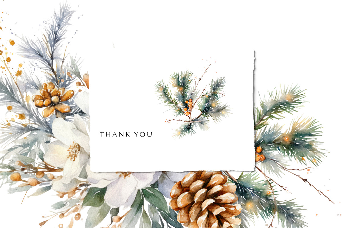 Watercolor Christmas Clipart Set, a Decorative Illustration by Patishop Art (Photo 5 of 5)