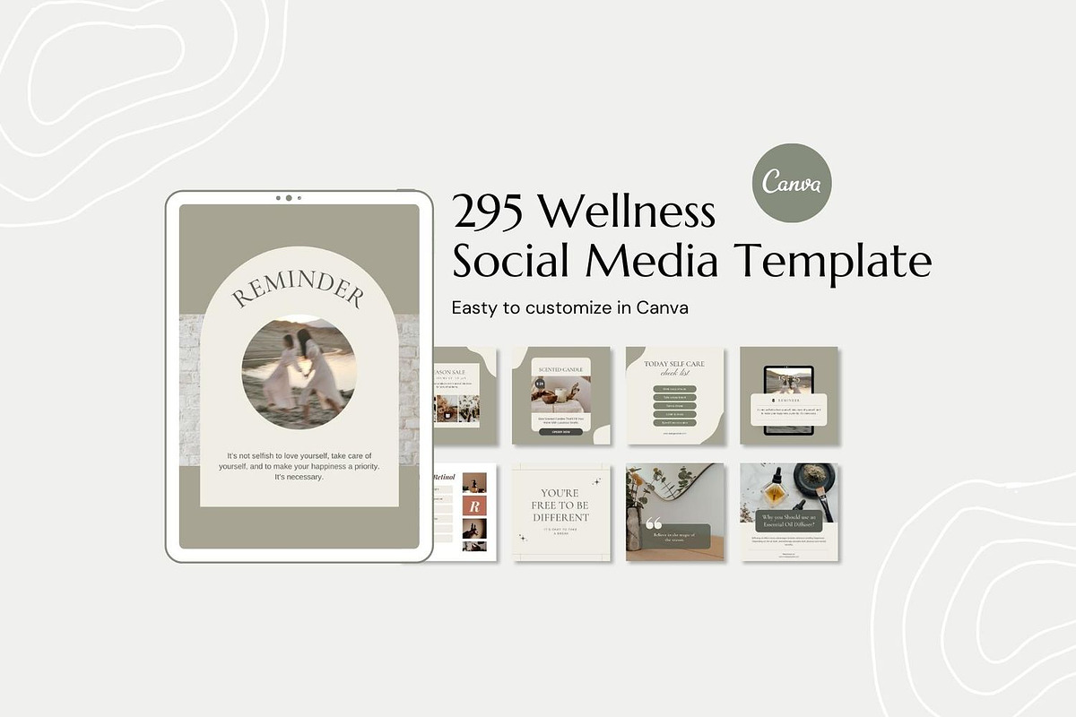 Wellness & Self love Canva Template, a Social Media Template by Kawalan Studio (Photo 8 of 10)
