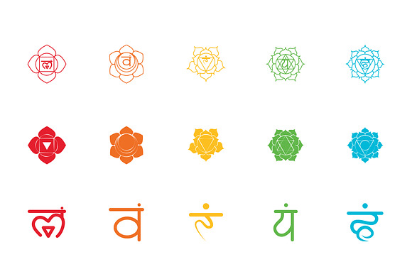 Chakras Symbols Illustration Set preview 2