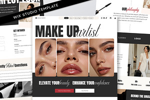 Makeup Artist Wix Studio Template, a Wix Template by Template Twist Shop