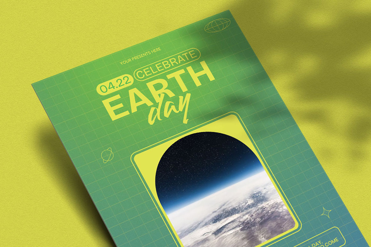 Tanah - Earth Day Gradient Style, a Flyer Template by Attype (Photo 3 of 4)
