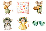 Mouse Watercolor Clipart Bundle, an Illustration by CitraGraphics (Thumbnail 2 of 5)