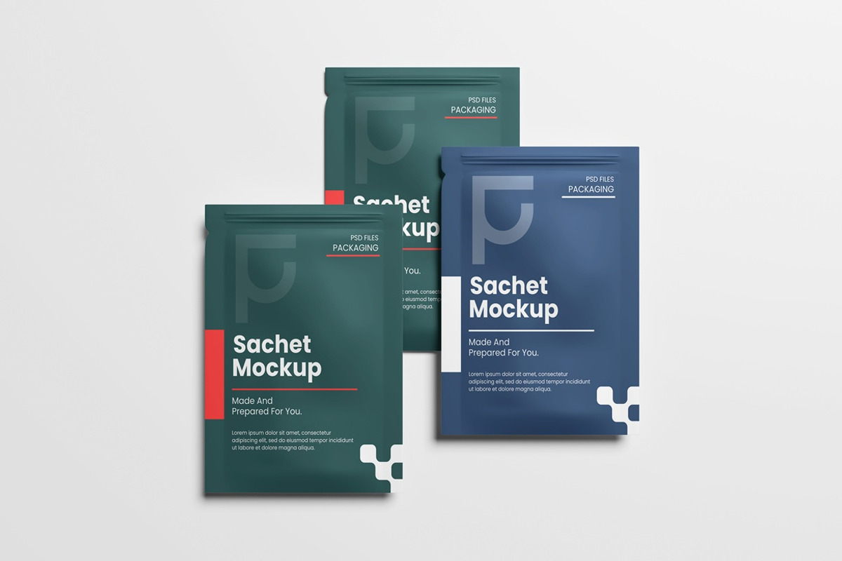 Sachet Package Mockup, a Packaging Mockup by AndikaGraphic (Photo 2 of 6)