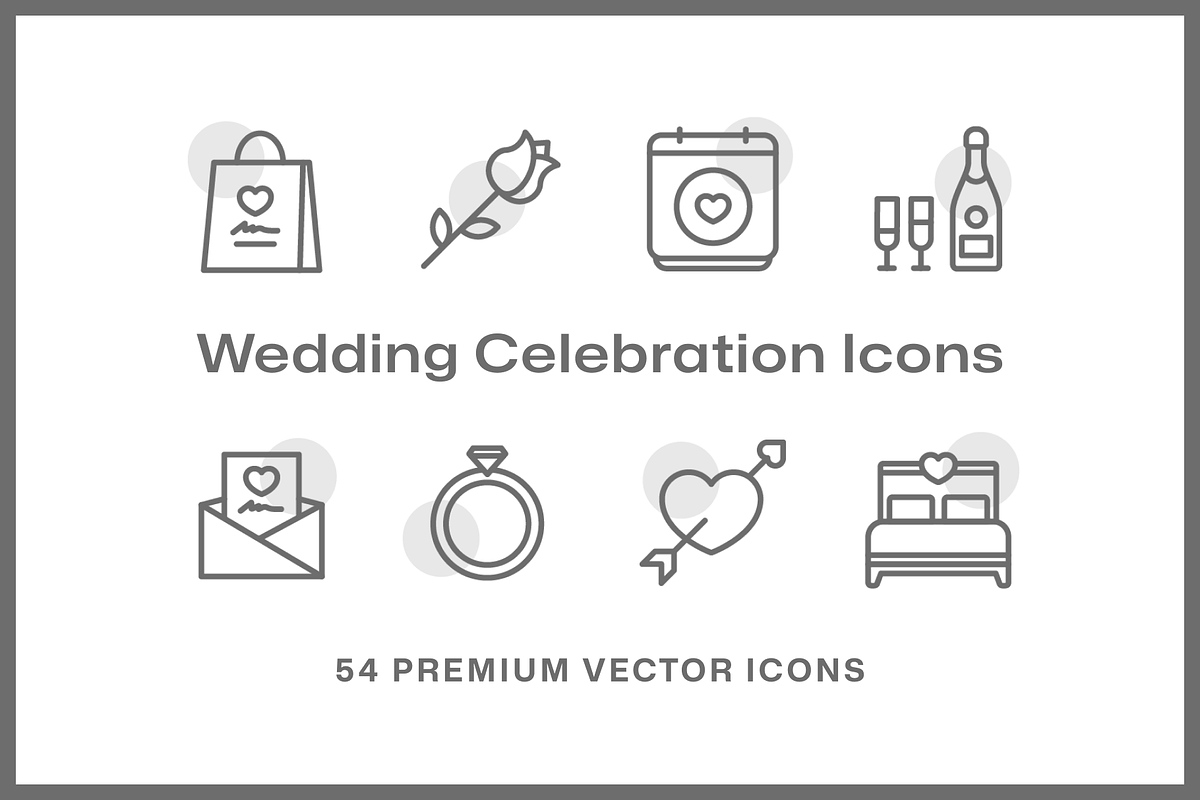 54 Wedding Celebration Icons, a Duotone Icon by Furnace (Photo 2 of 5)