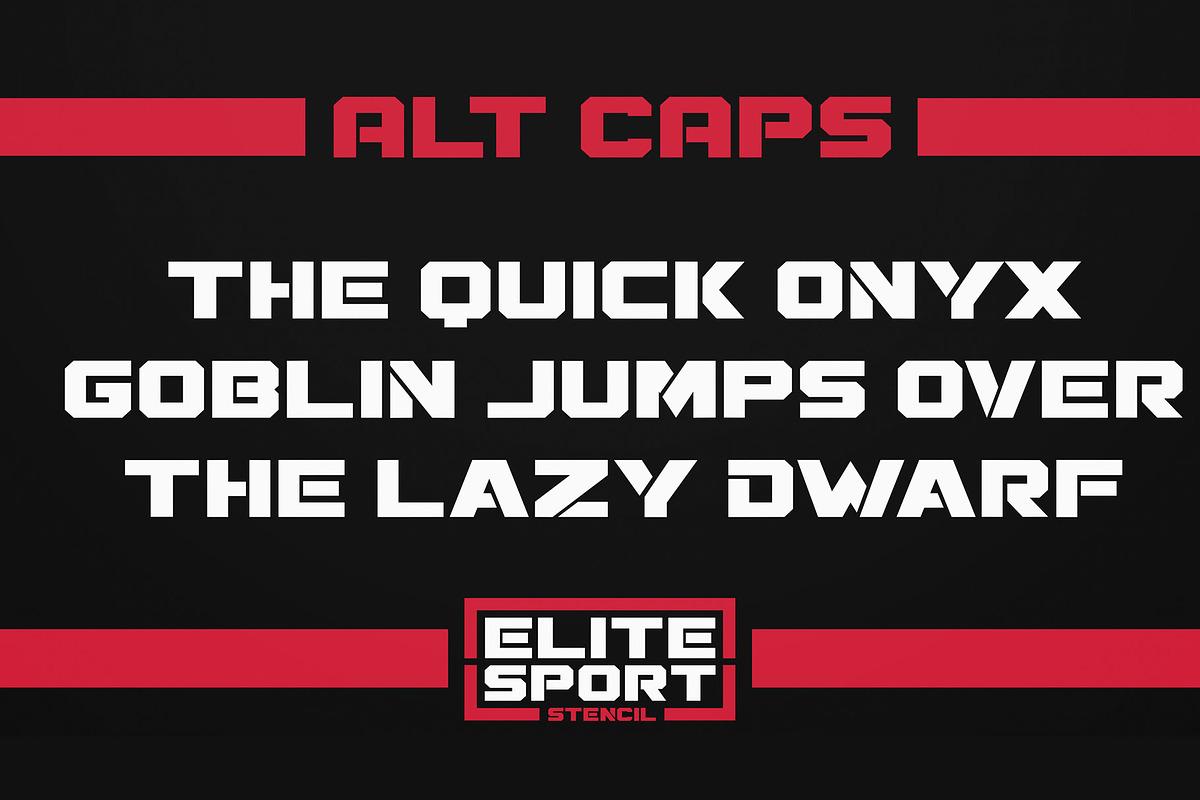 ELITE SPORT FONT SET, a Sans Serif Font by Alphabet Agency (Photo 6 of 13)