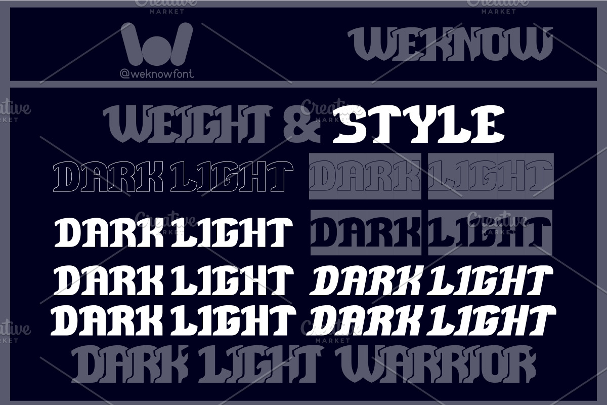 Dark Light Warrior font, a Font by weknow (Photo 8 of 10)