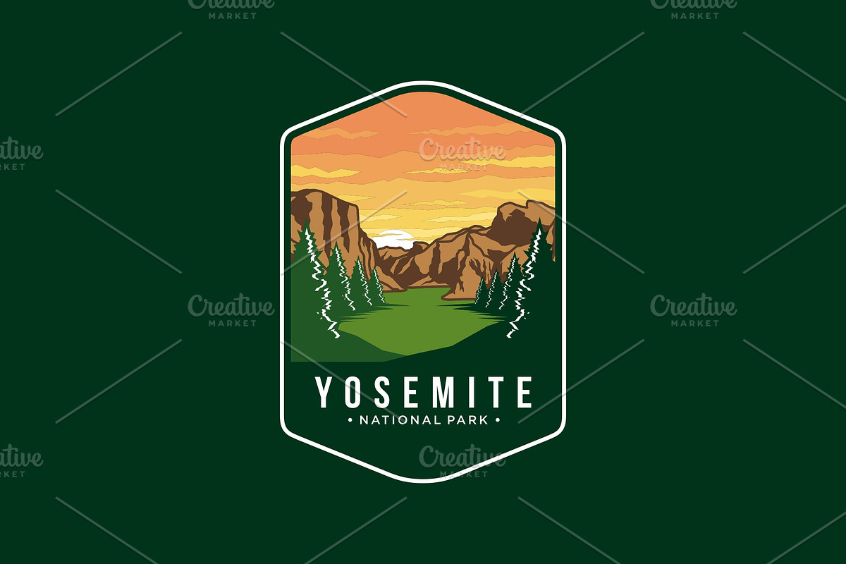 Yosemite National Park Emblem Logo, a Branding & Logo Template by swarnstudio