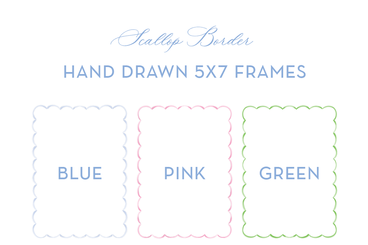 Scallop Hand Drawn Border PNG, a Background Graphic by SarahOMaryDesigns