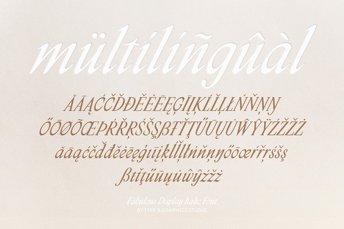 Fabulous Display Italic Font, a Serif Font by Type and Graphics Studio (Photo 17 of 18)