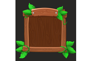 Cartoon Wooden frame or border for, an Object Illustration by BabySofja