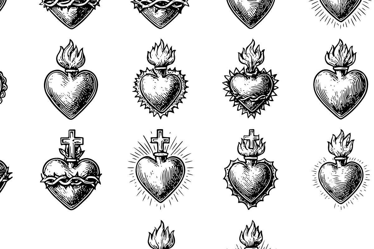 Vintage Sacred Heart, an Object Graphic by RT Studio (Photo 2 of 3)