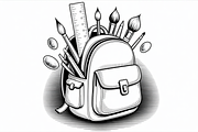 Child school bag line art symbol, an Illustration by Amazin_art (Thumbnail 8 of 11)