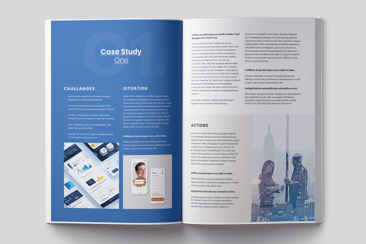 Case Study Template, Brochure Design