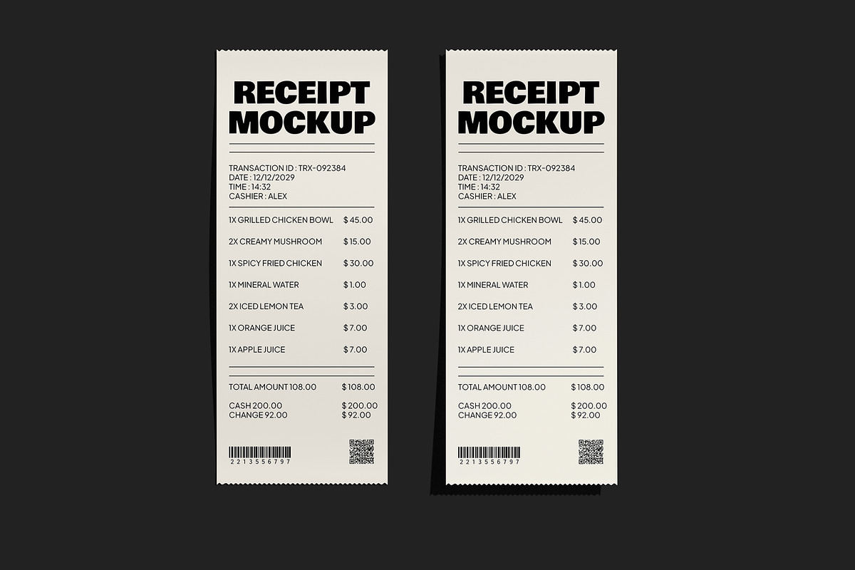 Receipt With Clip Mockup, a Packaging Mockup by Permadi Creative