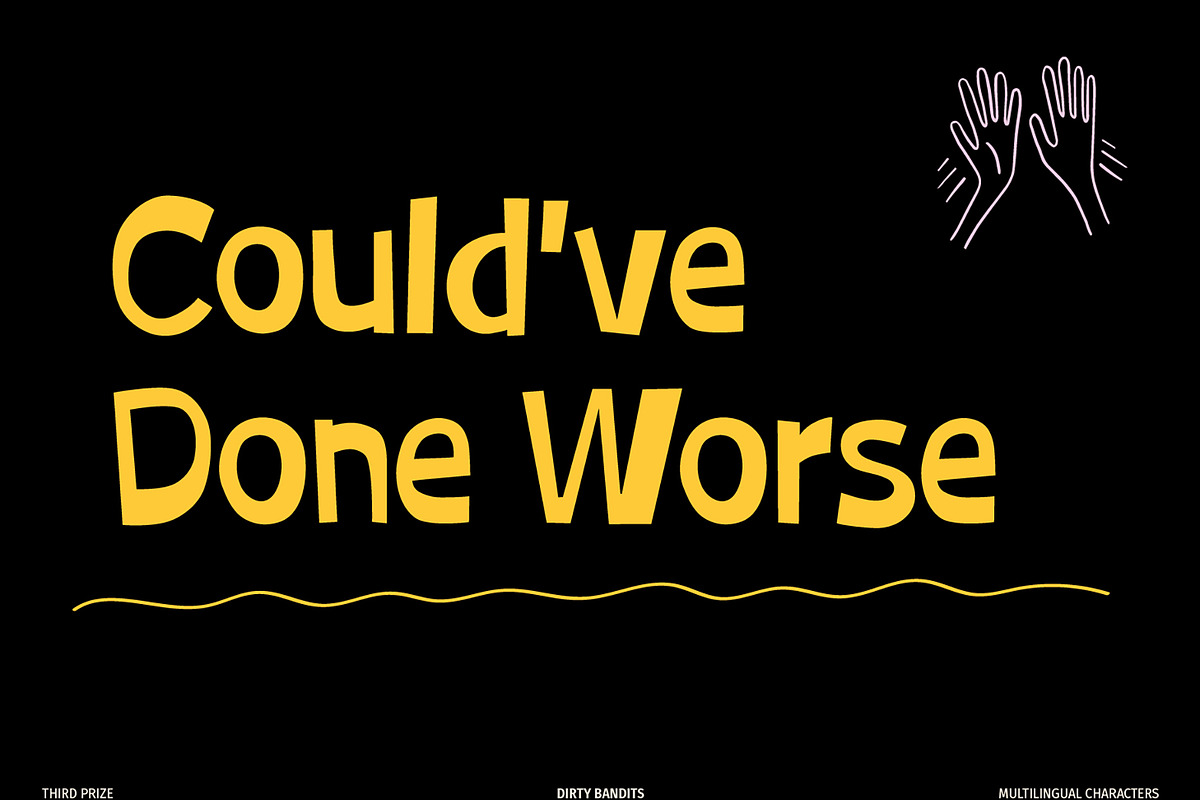 Third Prize Font, a Handwritten Font by Dirty Bandits Type (Photo 3 of 11)