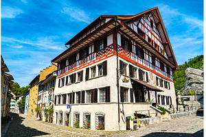 Houses in the old town of Baden in, an Architecture Photo by Leonid Andronov