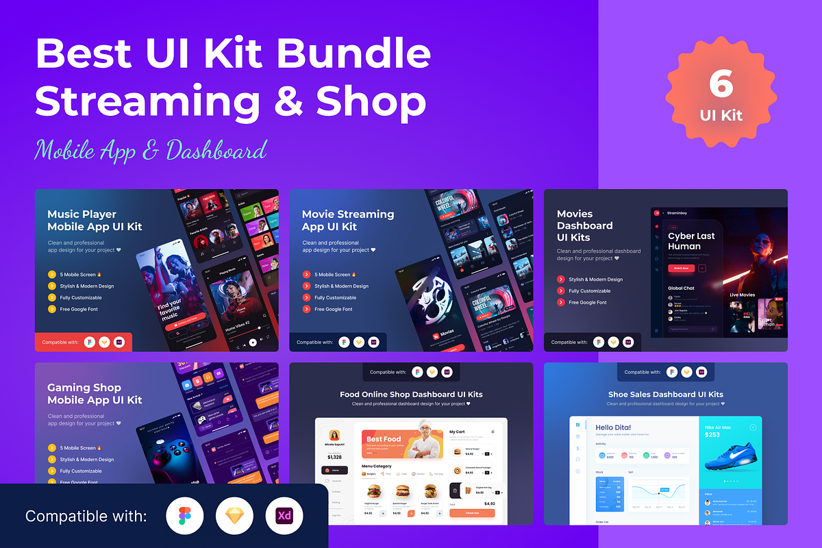 UI Kit Bundle Streaming & Shop, a Device Mockup by Sub1Creator