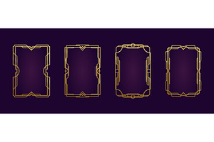 Set of vector golden frames a4, a Design Template by andrii-pozdniakov