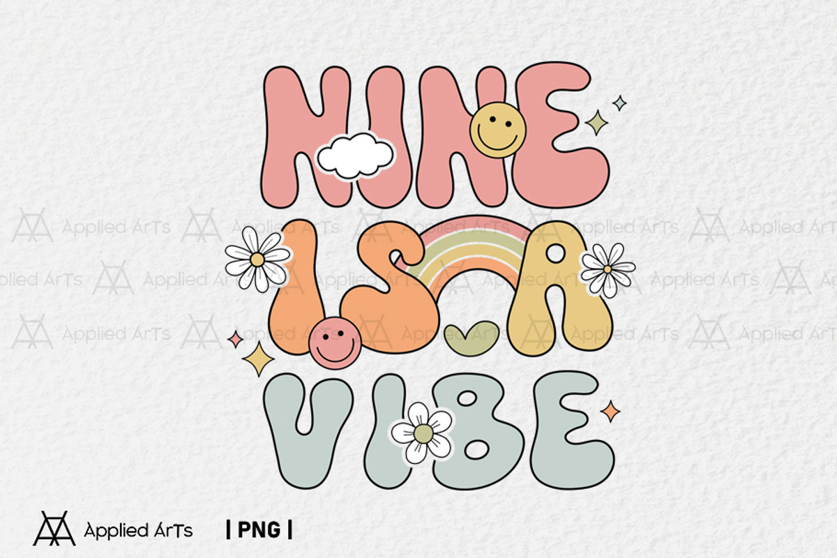 Nine is a Vibe, Groovy 9th Birthday, an Object Graphic by Applied Arts (Photo 1 of 4)