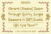 Rengto – Folk Antique San Serif, a Sans Serif Font by Hole Hope Design (Thumbnail 2 of 10)