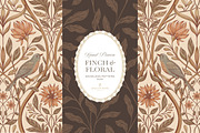 Vintage Bird & Floral Pattern Duo, a Pattern Graphic by Eclectic Anthology (Thumbnail 2 of 13)