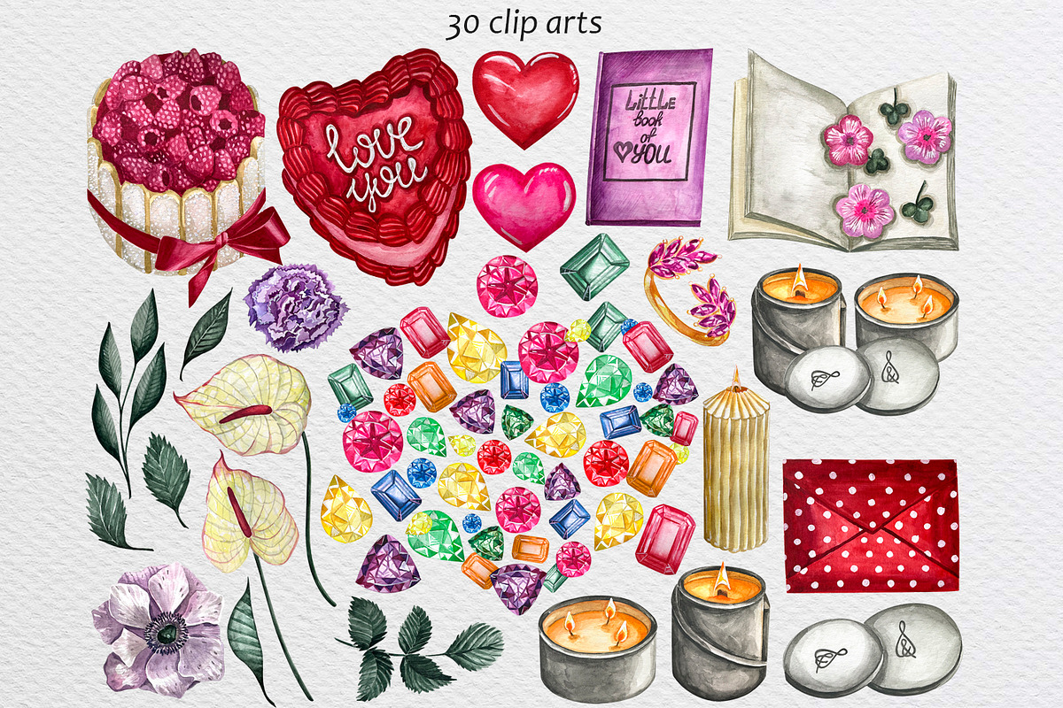 Hand Drawn Love Heart Bow Bundle, a Decorative Illustration by Fresh art by Larysa (Photo 11 of 13)